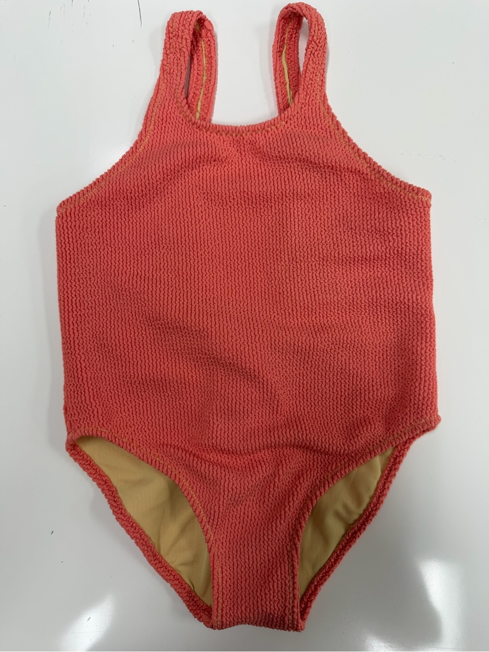 Zara Home Kids Textured Coral One-Piece Swimsuit Size 4-5 Years